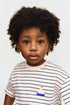 Embroidery-detail T-shirt - Light Beige Sailing Boat / 9-12 Months