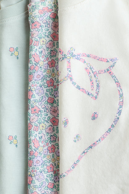 3-pack printed T-shirts