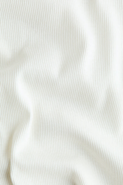 Overlocked ribbed T-shirt