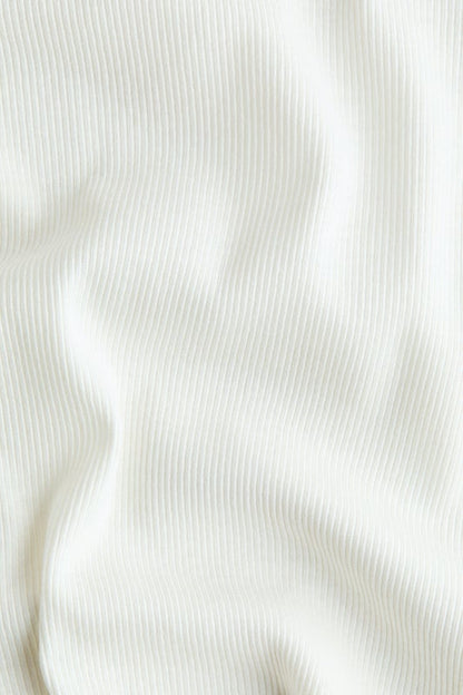 Overlocked ribbed T-shirt