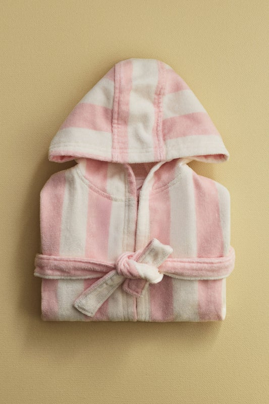 Cotton terry dressing gown