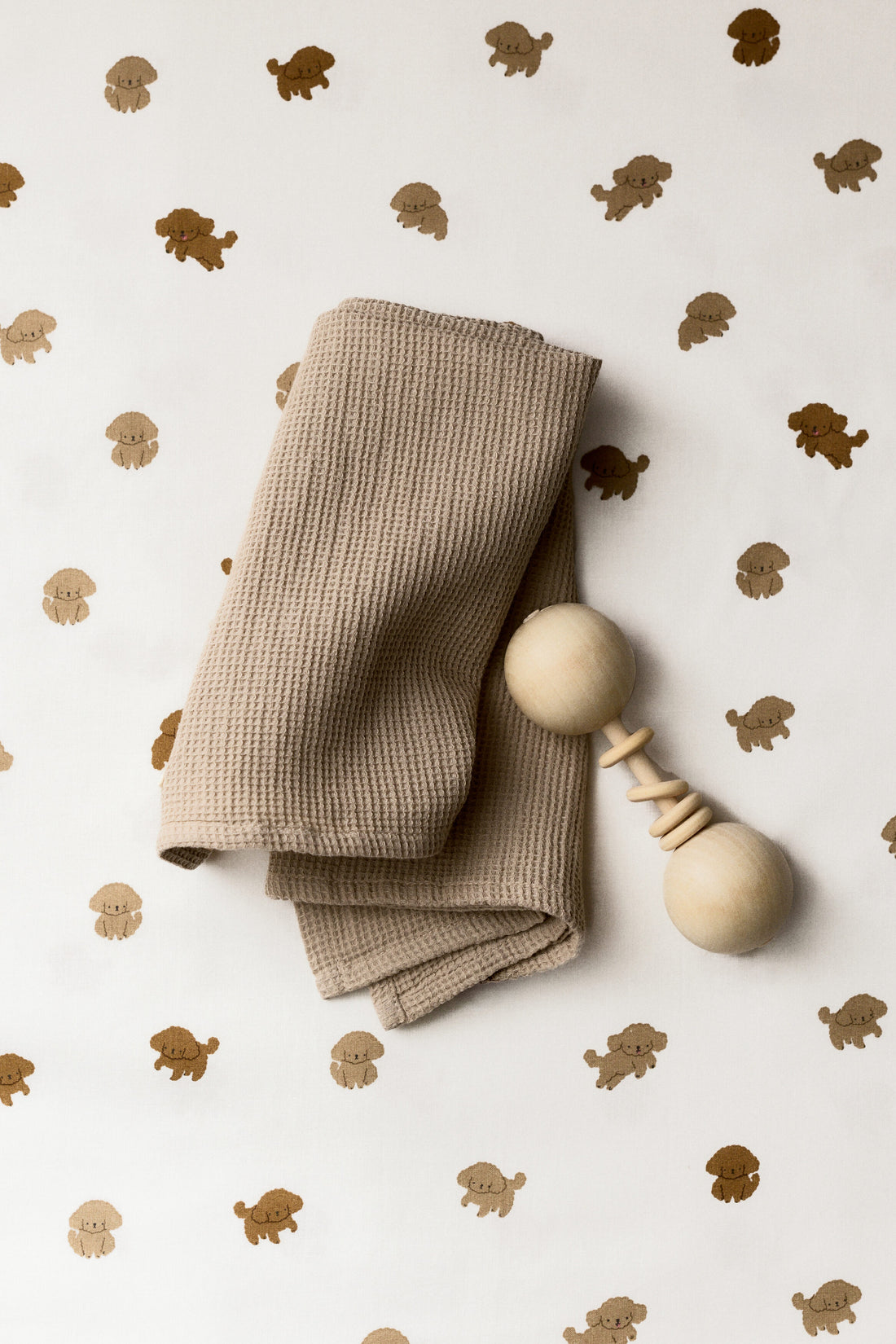 2-pack waffled cotton cloths - Beige