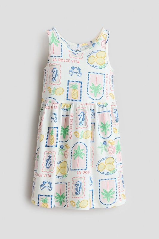 Patterned cotton dress
