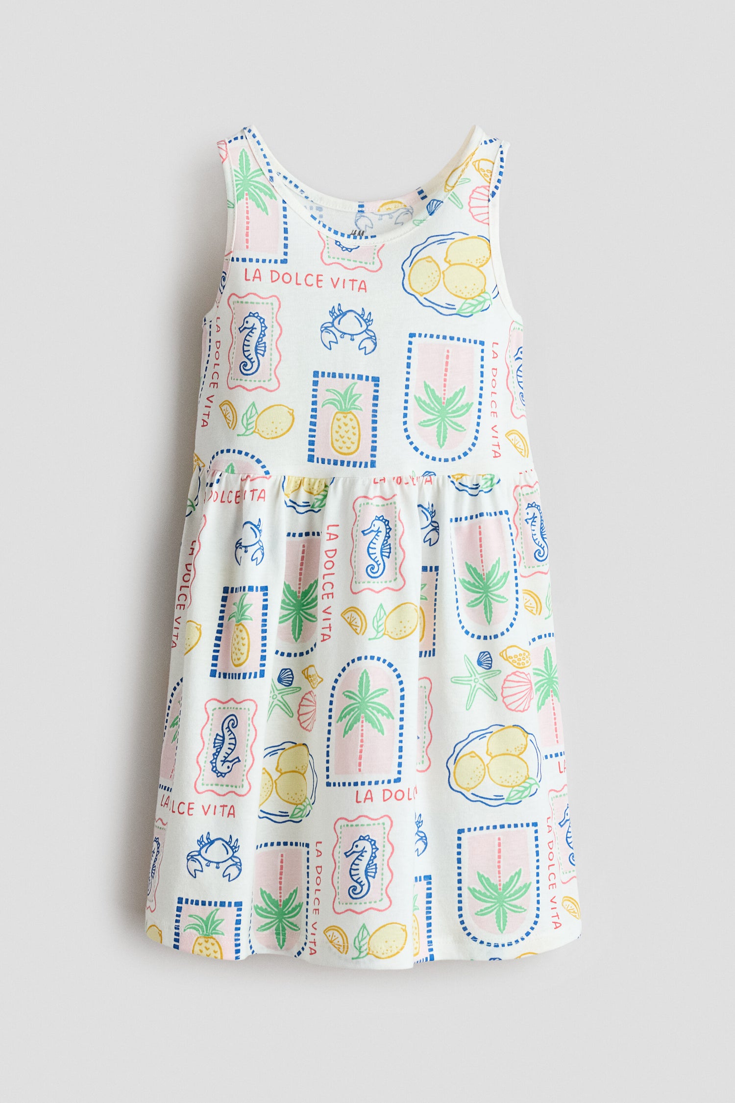 Patterned cotton dress - White La Dolce Vita / 1.5-2 Years