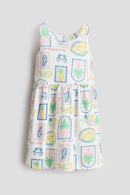 Patterned cotton dress - White La Dolce Vita / 1.5-2 Years