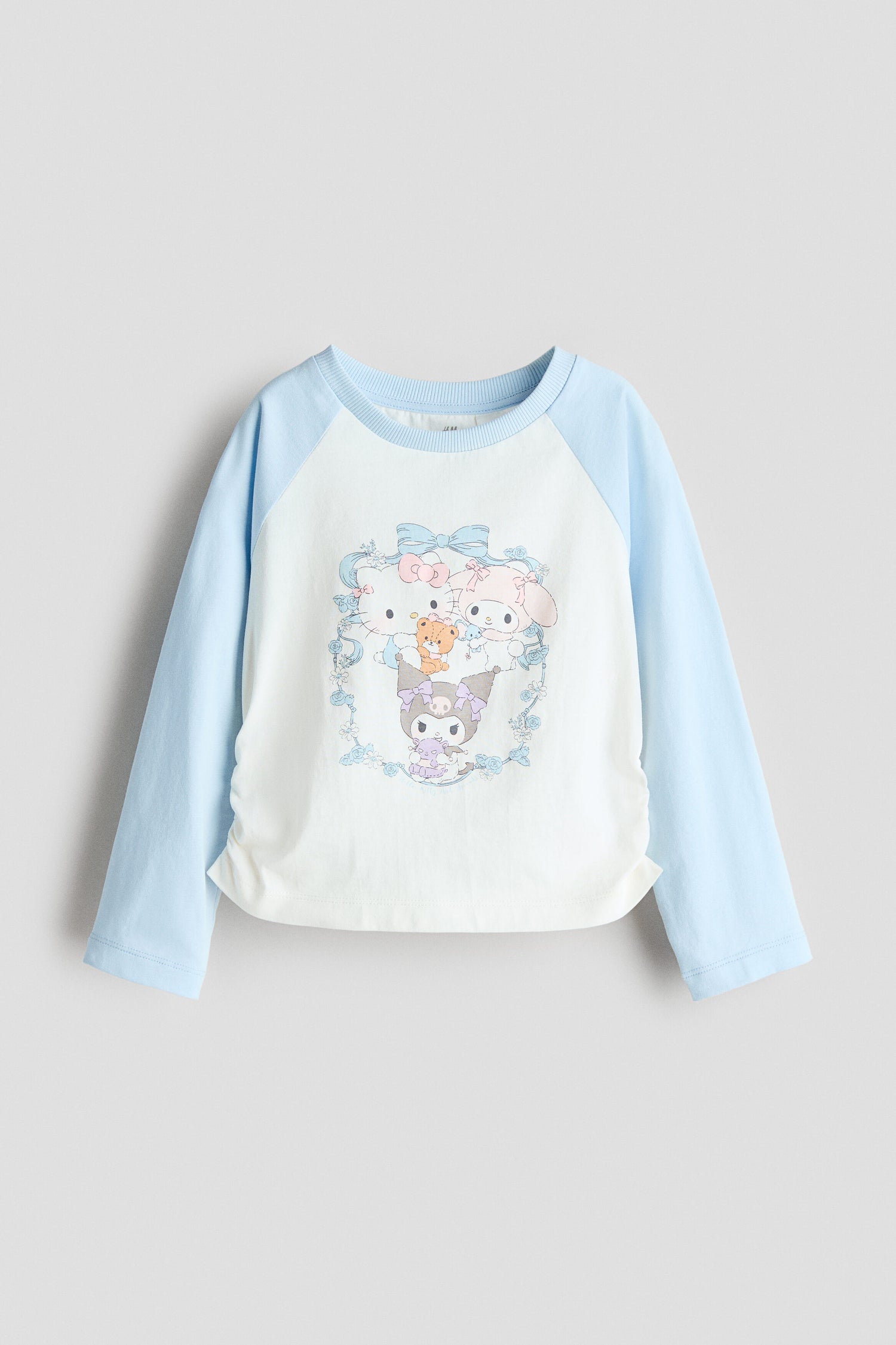 Long-sleeved printed top