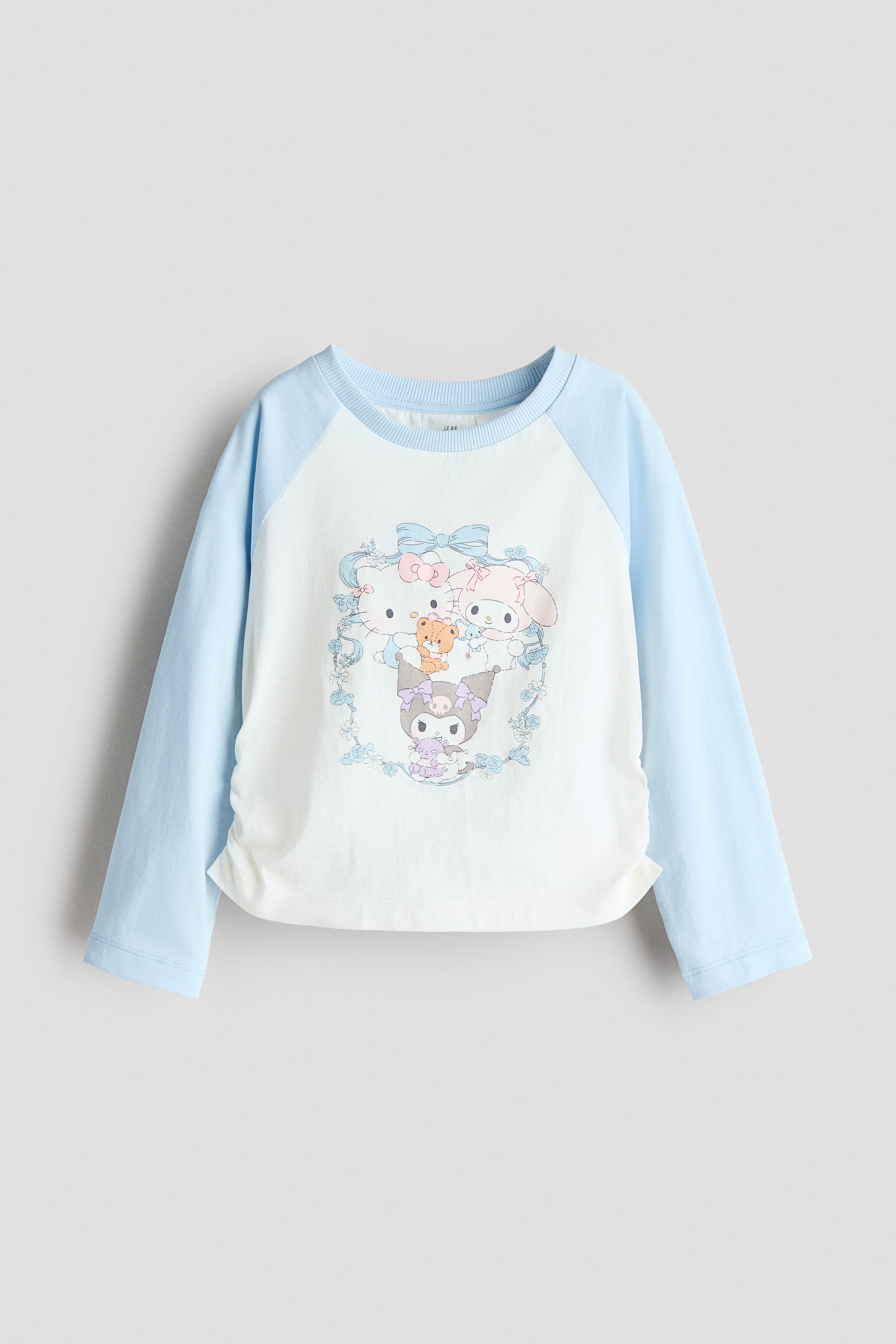 Long-sleeved printed top