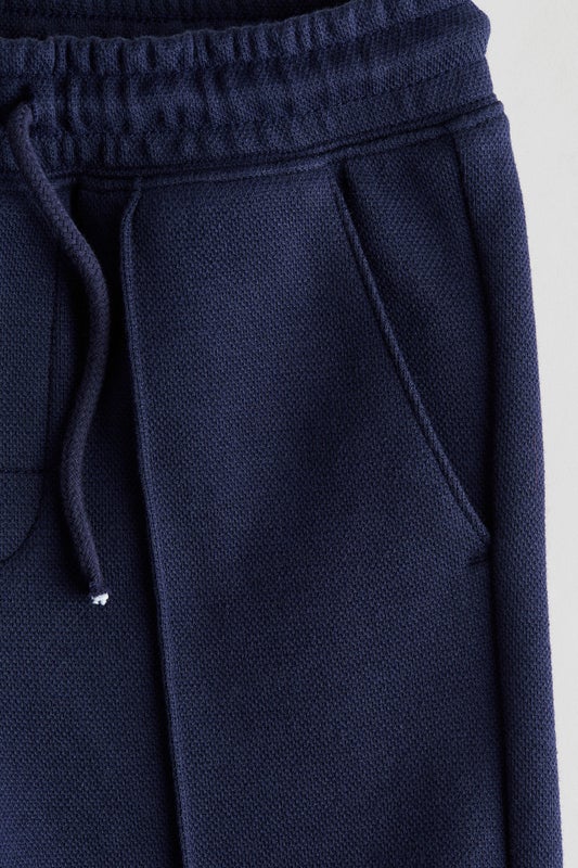 Piqué drawstring shorts