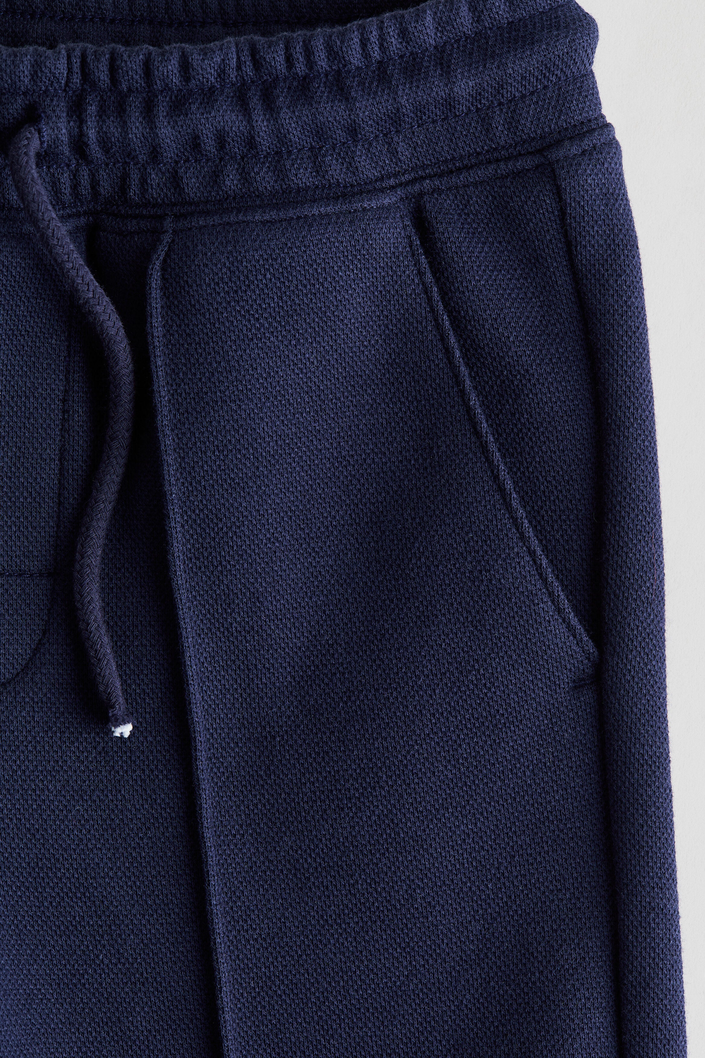 Piqué drawstring shorts
