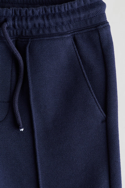 Piqué drawstring shorts