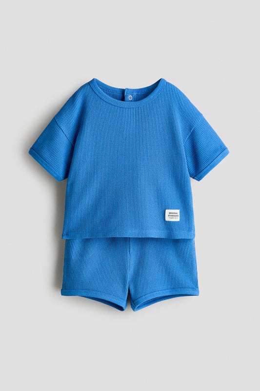 2-piece waffled cotton set