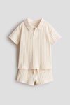 2-piece pointelle-knit set