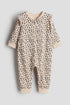 Patterned sleepsuit - Light Beige Leopard Print / 12-18 Months