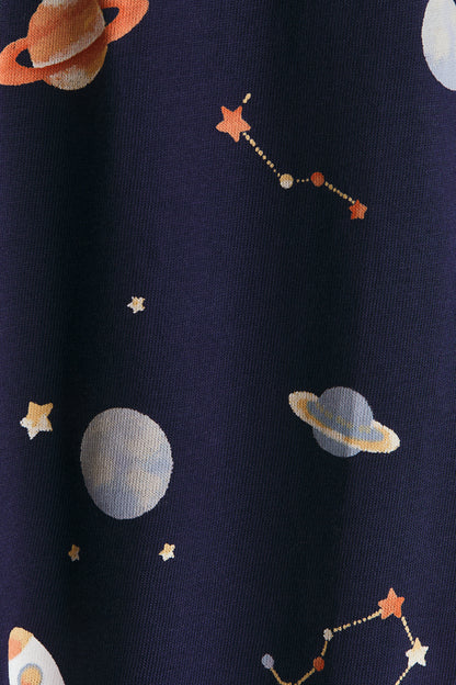 Frill-detail cotton sleepsuit