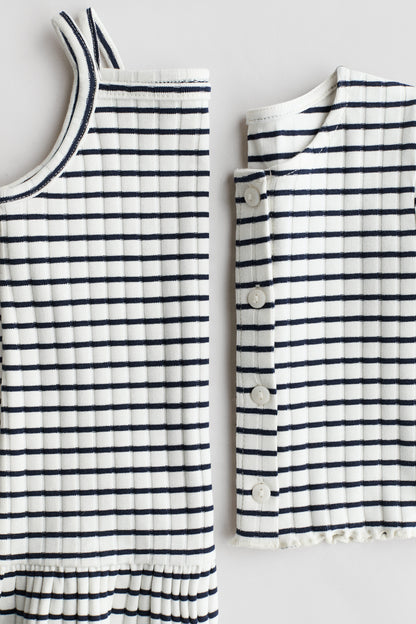 2-piece dress and cardigan set