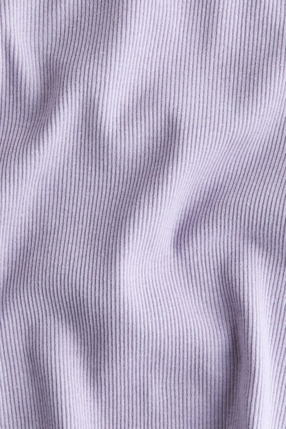 Overlocked ribbed T-shirt