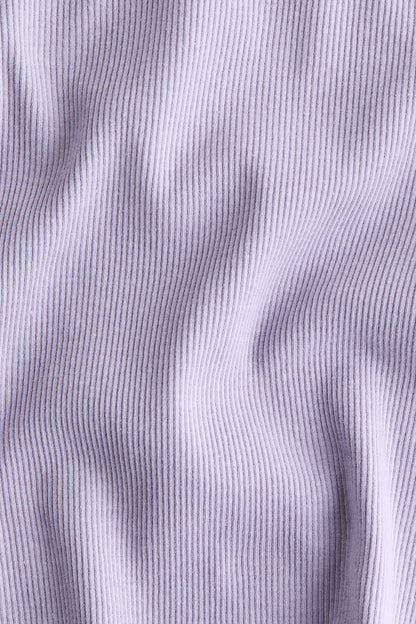 Overlocked ribbed T-shirt