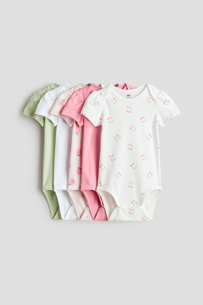 5-pack cotton bodysuits Image 1 of 2