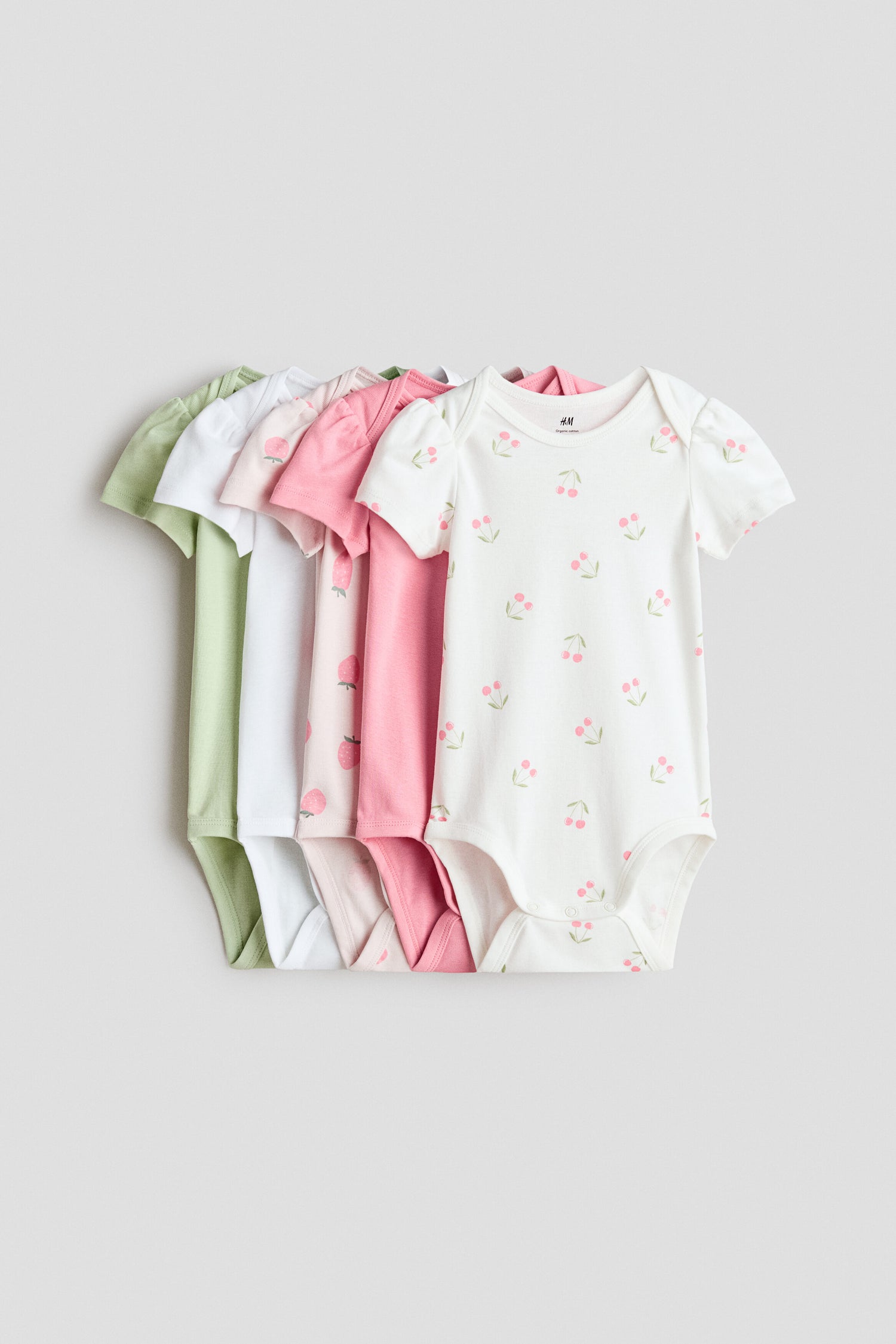 5-pack cotton bodysuits - 18M