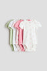 5-pack cotton bodysuits - 18M