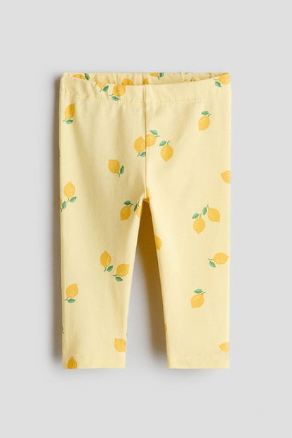 Printed cotton leggings