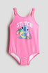 Printed knot-detail swimsuit - Pink Lilo Stitch / 8-10 Years