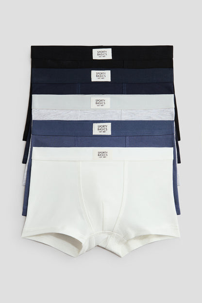 5-pack cotton trunks - Blue Dusty Blue / 1.5-2 Years