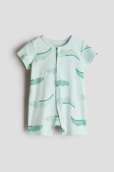 Short cotton sleepsuit