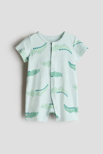 Short cotton sleepsuit
