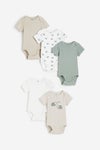 5-pack cotton bodysuits