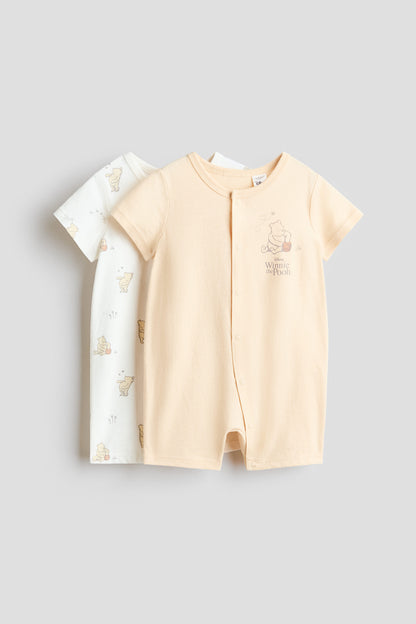 2-pack printed cotton sleepsuits - Light Yellow Winnie Pooh / 12-18 Months