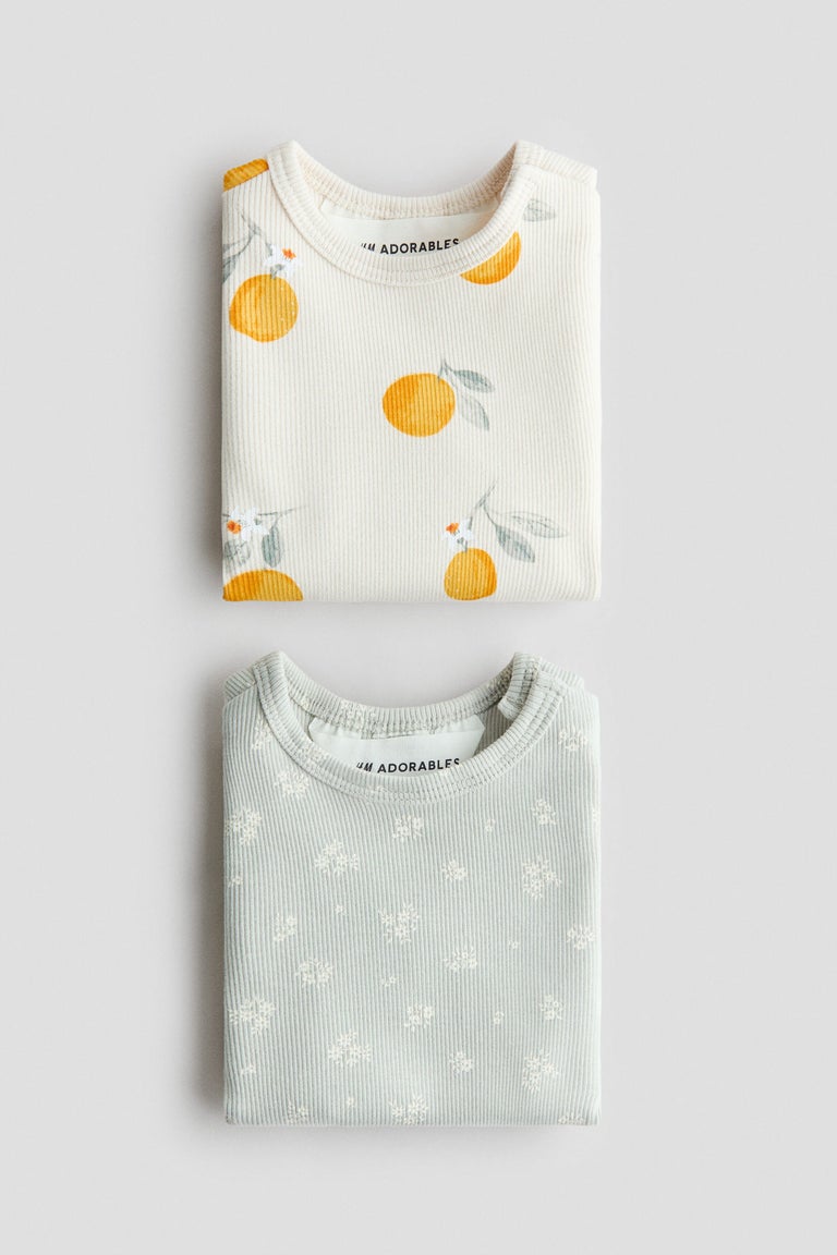 2-pack ribbed cotton tops Image 2 of 2