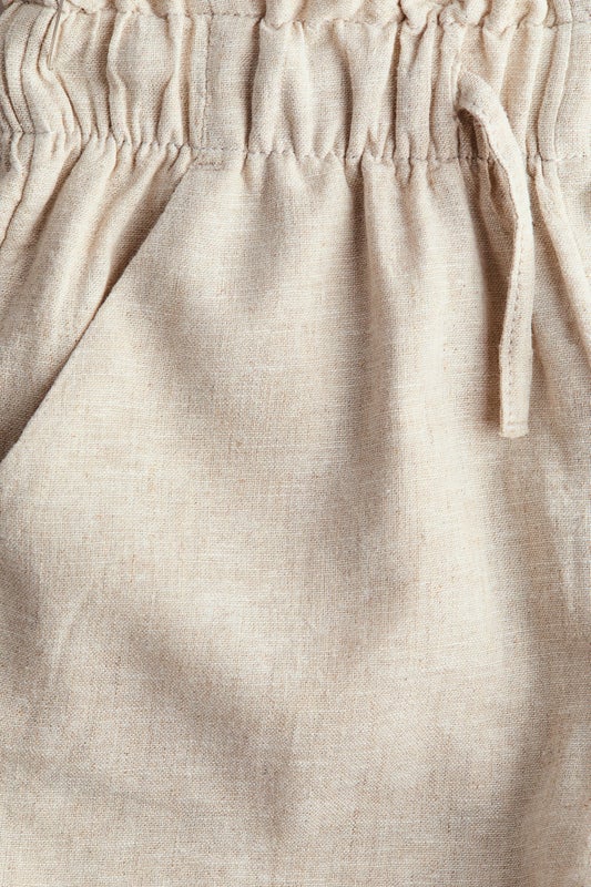 Linen-blend shorts