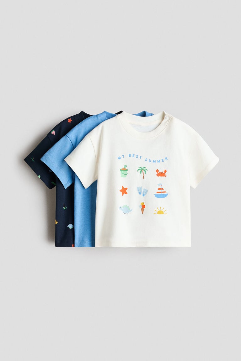 3-pack cotton T-shirts Image 1 of 2