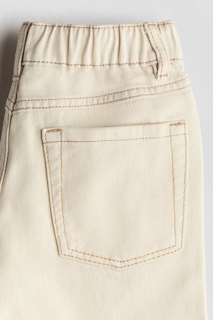 Embroidered twill shorts