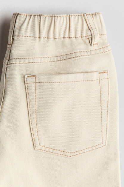 Embroidered twill shorts