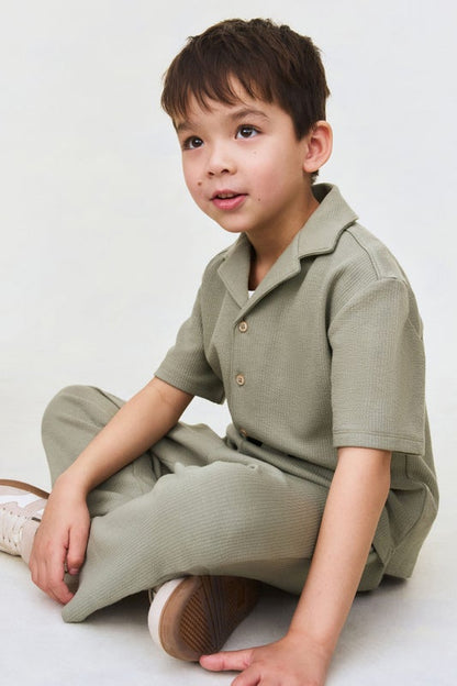 2-piece textured cotton set