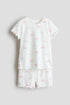 Pointelle pyjamas - White Bows 0 / 1.5-2 Years