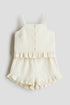 2-piece cotton muslin set - Cream 2 / 12-18 Months
