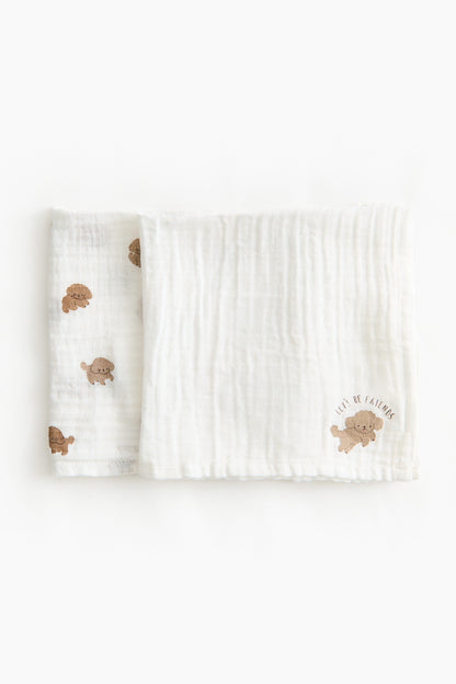 2-pack muslin blankets