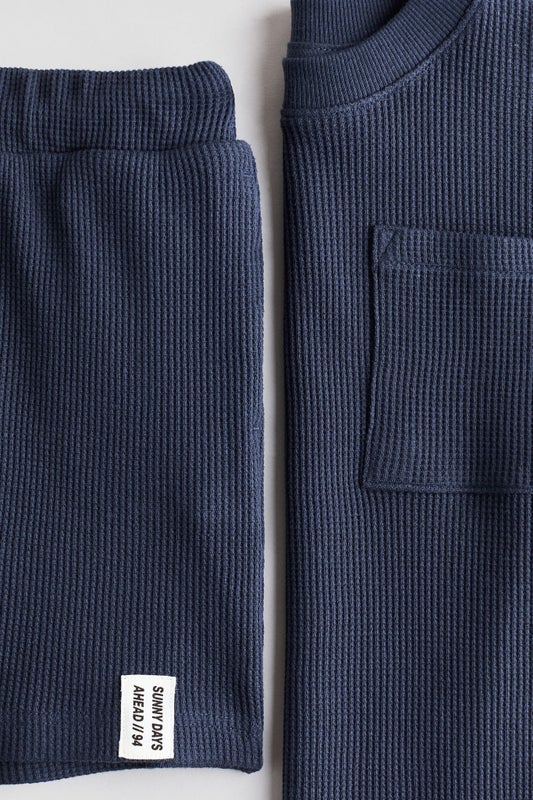 2-piece waffled cotton set