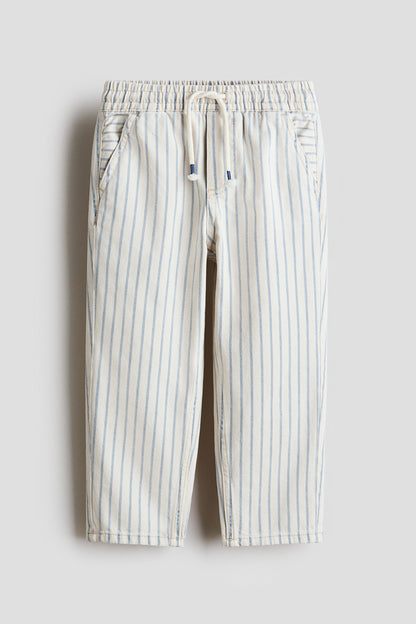 Twill pull-on trousers