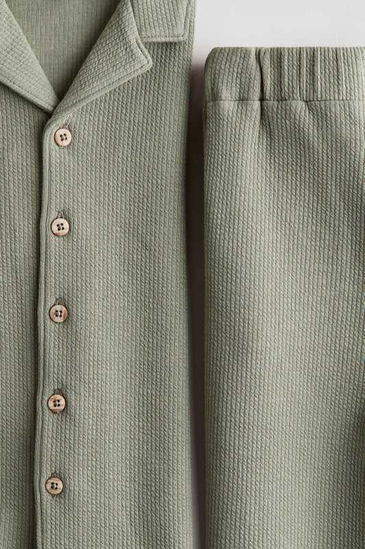 2-piece textured cotton set