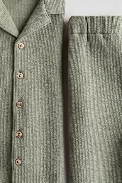 2-piece textured cotton set