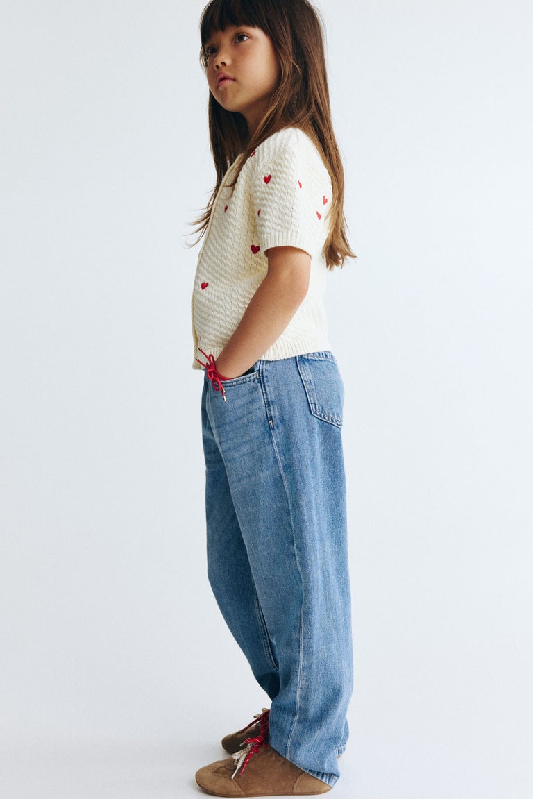 Relaxed paperbag jeans Image 1 of 6