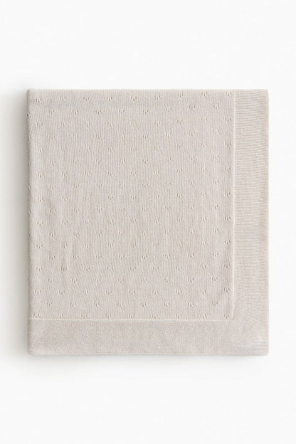 Cotton pointelle baby blanket
