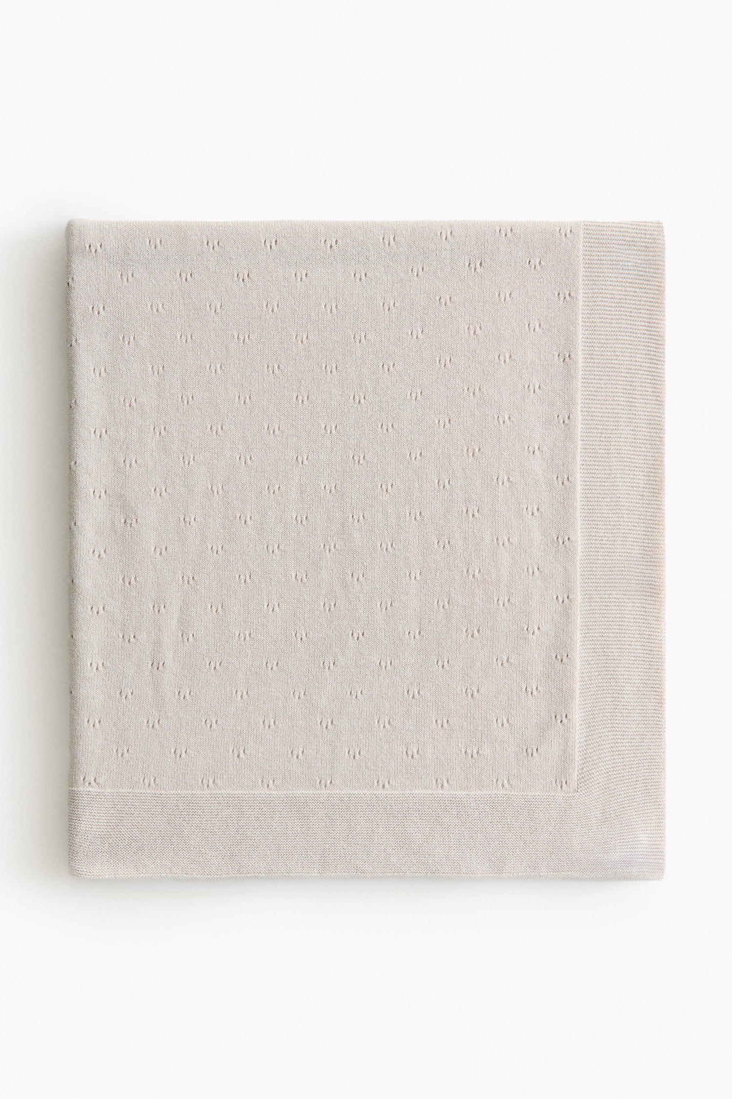 Cotton pointelle baby blanket
