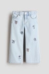 Printed Wide Leg Jeans