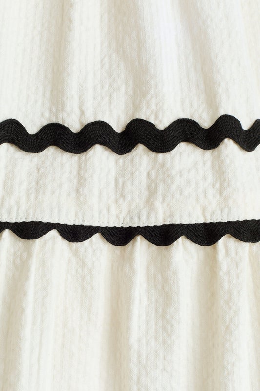 Flared seersucker dress