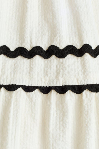 Flared seersucker dress